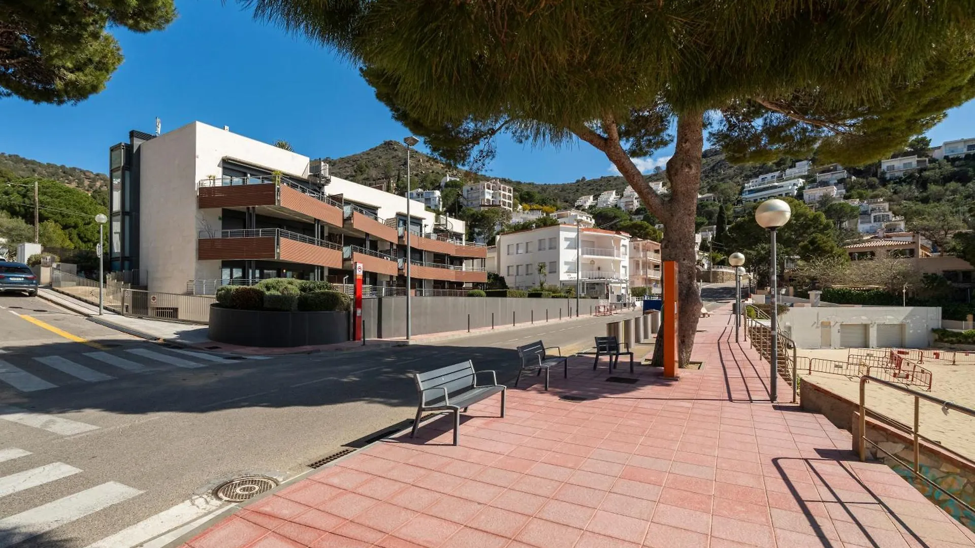 アパート Apartamento Atico Primera Linea Playa Canyelles ロザス
